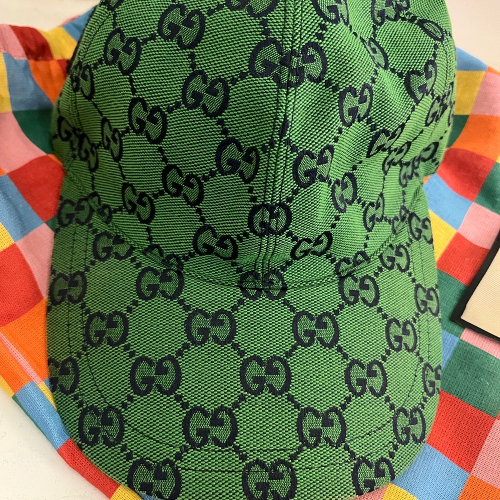Gucci Green Monogram Cap